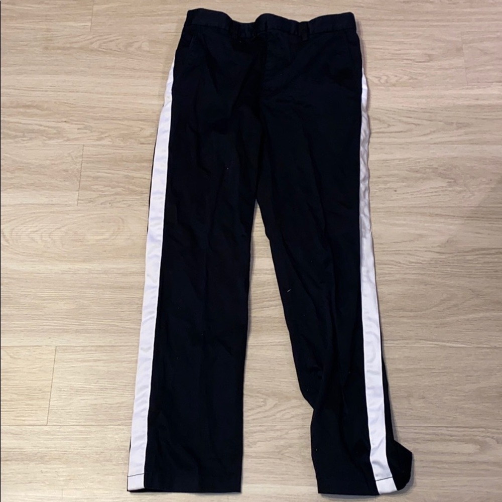 Calvin Klein Jeans black slacks with white stripe